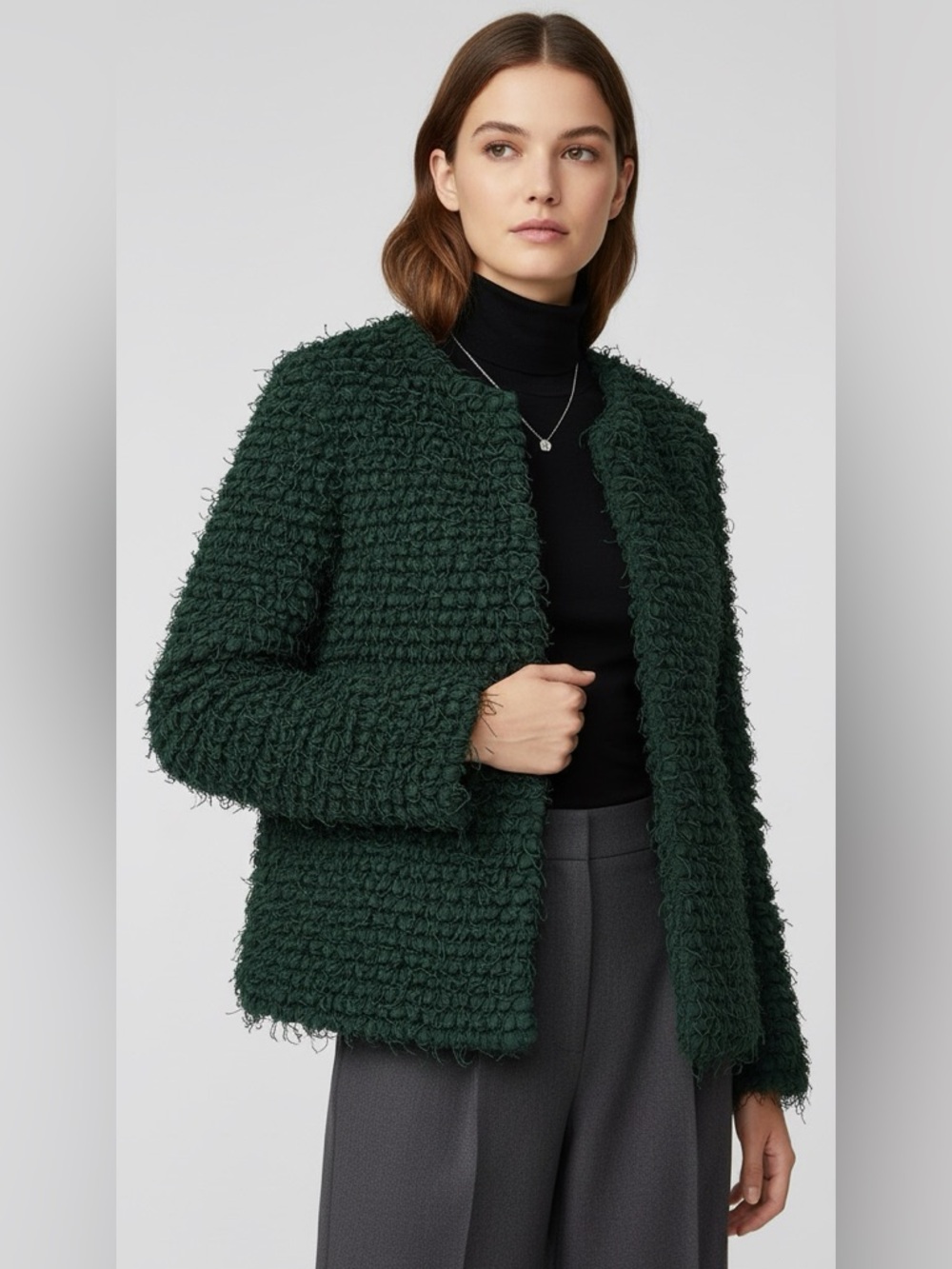 Zara Basic Green Blazer Jacket